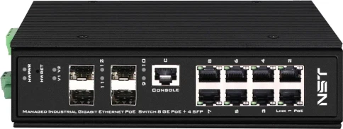 Промышленный управляемый (L2+) HiPoE коммутатор Gigabit Ethernet/ Пром фото 1