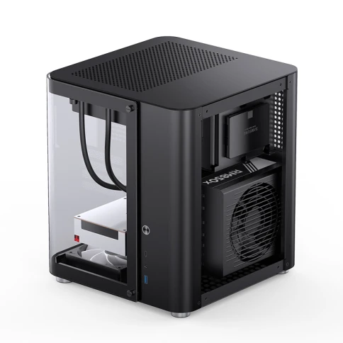 Корпус без блока питания/ Case JONSBO TK-1 Black 2.0, Mini-Tower, no f фото 14