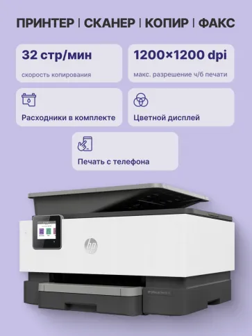 HP OfficeJet Pro 9010 AiO Printer фото 3