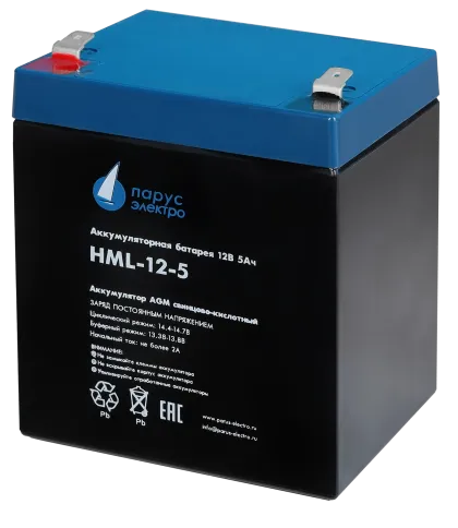 Battery Parus Electro, professional series HML-12-5, voltage 12V, capa фото 2