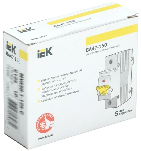 KARAT Авт. выкл. ВА47-150 1P D 125А 15кА IEK фото 2