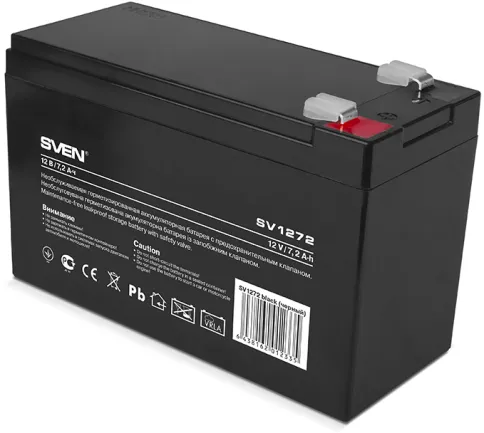 Батарея SVEN SV 1272 (12V 7.2Ah), напряжение 12В, емкость 7.2А*ч, макс фото 1