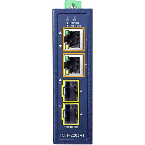 медиа конвертер/ PLANET IP30 Compact size 2-Port 100/1000X SFP + 2-Por фото 2