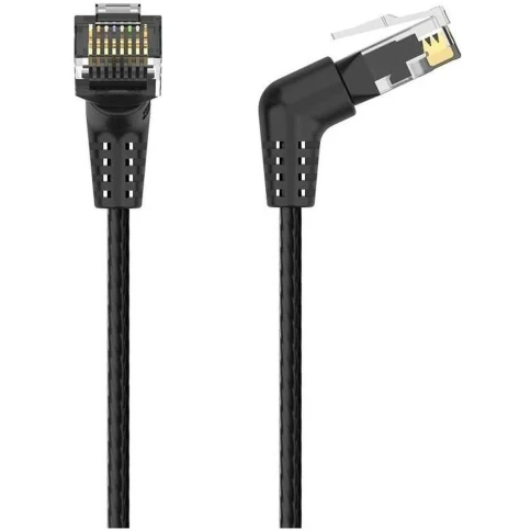 Патч-корд Vention прямой UTP cat.6a, RJ45 угол 90 - 5м. Черный фото 2