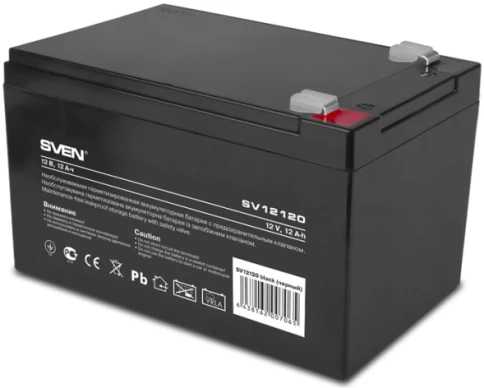 Батарея SVEN SV 12120 (12V 12Ah), 12В, 12А*ч фото 1