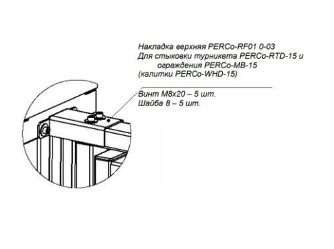 Накладка верхняя PERCo-RF01 0-03 фото 1