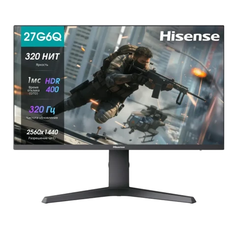 Монитор Hisense/ 27"/2560x1440, IPS, 16:9, матовый, 320Гц, время откли фото 1