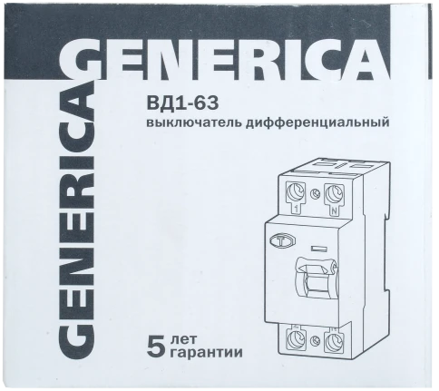 УЗО ВД1-63 2Р 63А 30мА GENERICA фото 5