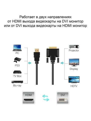 VCOM HDMI (m) - DVI-D (m) фото 7