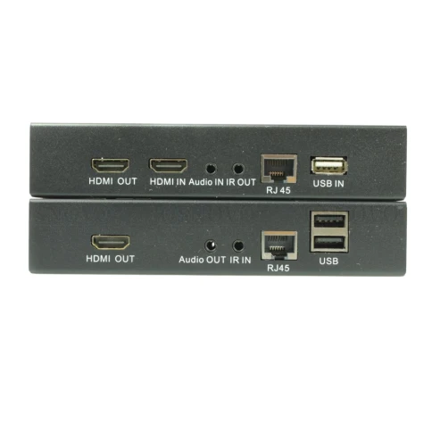 Комплект/ TLN-HiKM2+RLN-HiKM2 Комплект для передачи HDMI, 2хUSB(клавиатура+мышь) и ИК управления по сети Ethernet. Расстояние передачи "точка-точка" до 190м. Стандарт видеосжатия H.264(AVC). Разрешение до 1920x1080(60Гц), 36бит. Поддержка HDMI 1 фото 3