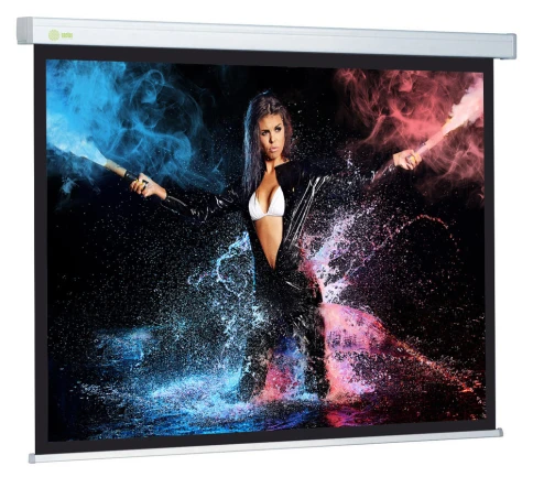 Экран Cactus 180x180см Wallscreen CS-PSW-180x180 1:1 настенно-потолочный рулонный белый фото 1