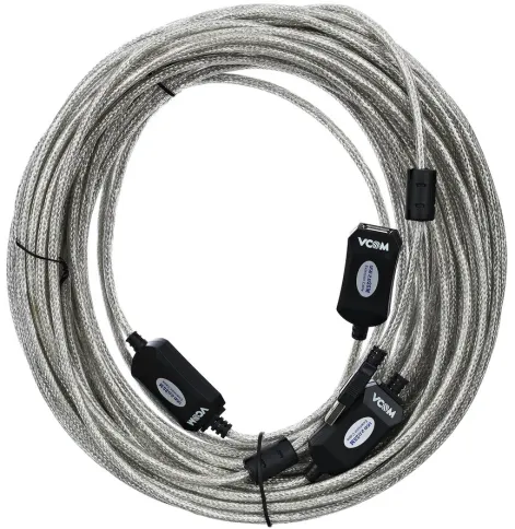 VCOM USB 2.0 Type-AM - USB 2.0 Type-AF 25м фото 1