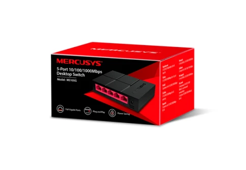 Коммутатор/ Unmanaged Gigabit switch, 5 ports RJ-45 LAN 10/100/1000Mbps, plastic... фото 7