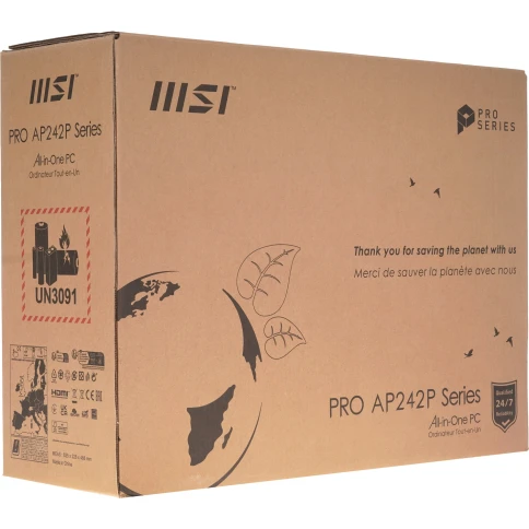 Моноблок/ MSI PRO AP242P 14M-851XRU   23.8"(1920x1080 IPS)/Intel Core i3 14100(3.5Ghz)/8192Mb/256PCISSDGb/noDVD/Int:Intel UHD Graphics 730/Cam/BT/WiFi/-/war 1y/4.63kg/Black/noOS + Wireless KB+M фото 12