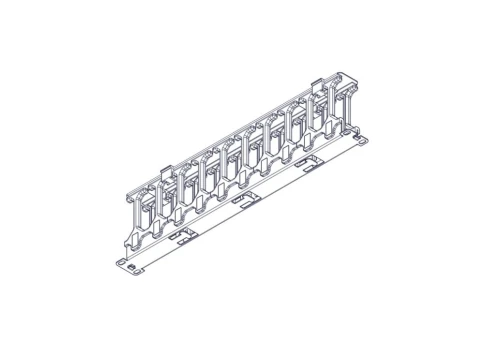 Horizontal cable organizer Systeme Electric, Excelente series, 1U, pla фото 4