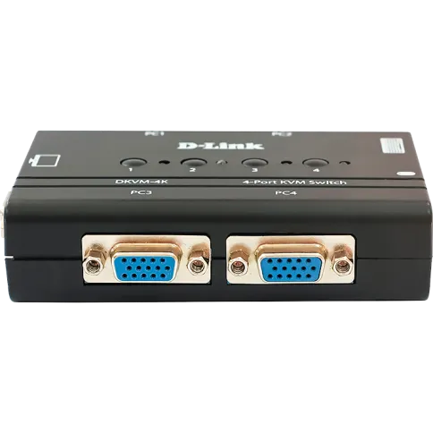 Коммутатор/ DKVM-4K,DKVM-4K/B 4-port KVM Switch, VGA+PS/2 ports фото 1