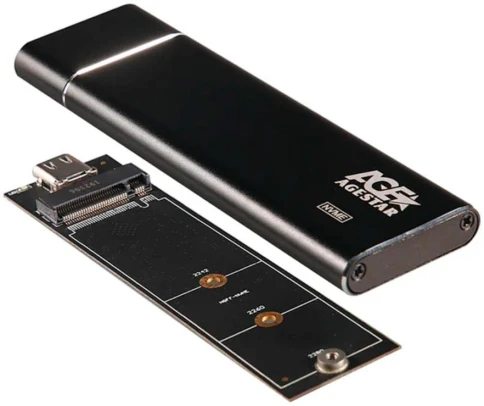 Внешний корпус SSD AgeStar 31UBNV5C NVMe USB3.2 алюминий черный M2... фото 3