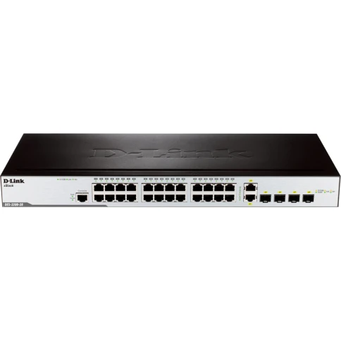 Сетевой коммутатор/ Managed L2 Switch 24x100Base-TX, 2x1000Base-X SFP, 2xCombo 1000Base-T/SFP,... фото 1