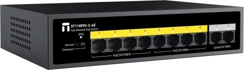 Коммутатор/ Неуправляемый PoE коммутатор Fast Ethernet, 8 портов 100 Мбит/с... фото 2