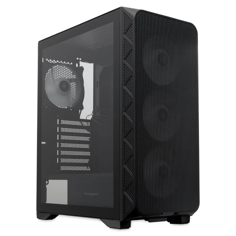 Корпус без блока питания/ Case HSPD M521, Mesh Mid Tower, Black, slide фото 3