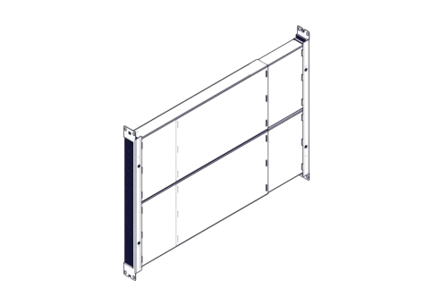 Longitudinal cable channel for cabinets of the Uniprom series, 1U, bla фото 1