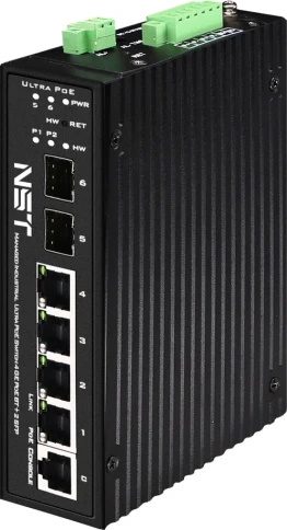 Промышленный управляемый (L2+) HiPoE коммутатор Gigabit Ethernet/ Пром фото 4