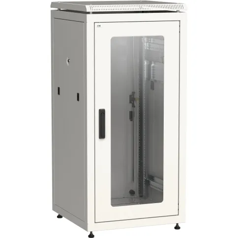ITK Шкаф сетевой 19" LINEA N 24U 600х800 мм стеклянная передняя дверь, фото 1
