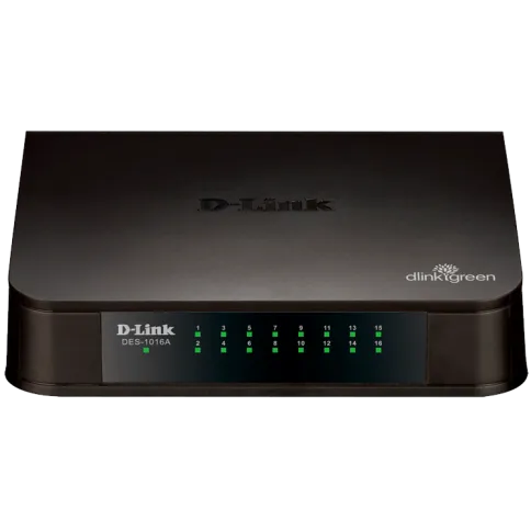Коммутатор/ DES-1016A Unmanaged Switch 16x100Base-TX, plastic case фото 1