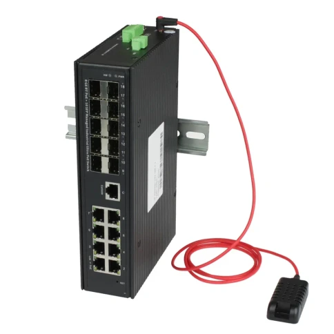 Промышленный управляемый (L2+) HiPoE коммутатор Gigabit Ethernet/ Пром фото 1