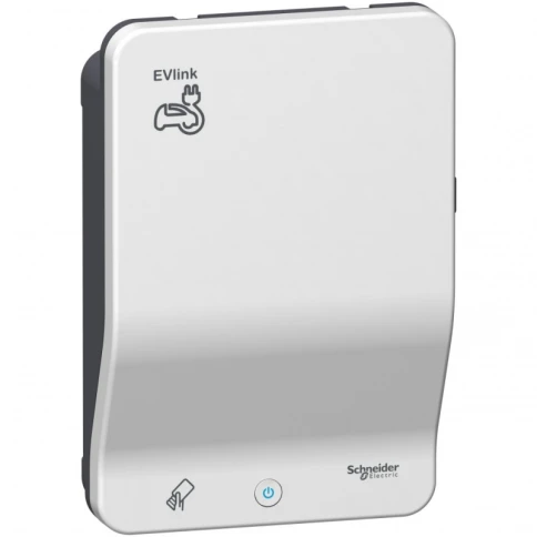 Интеллектуальная зарядная станция EVLINK 7/22 кВт с розеткой T2S и RFID фото 1