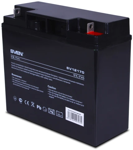 Батарея SVEN SV 12170 (12V 17Ah), напряжение 12В, емкость 17А*ч,... фото 1