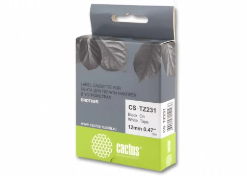 Картридж ленточный Cactus CS-TZ231 TZe-231 черный для Brother 1010/ фото 3