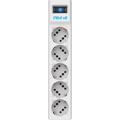 Сетевой фильтр/ Surge protector Pilot SG5 5 outlets (GP), 10A / 2.2kVt фото 2