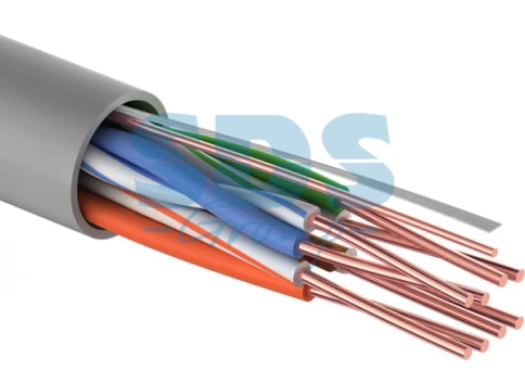 Кабель информационный U/UTP категория 5е 4х2х24AWG(0,50мм) 50м (медь) PVC solid серый REXANT фото 1