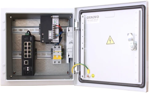 Коммутатор/ OSNOVO Уличный РоЕ коммутатор на базе уличной станции OSNOVO OS-331, 6 *10/100Base-T с PoE (до 30W), 2 *10/100Base-T с PoE (до 60W), 1 *10/100/1000Base-T, 2 порта SFP 1000Base-X, суммарно PoE до 240W, IP66 фото 2