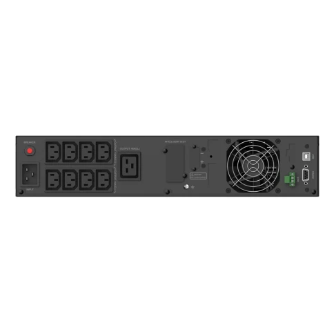 Стоечный линейно-интерактивный ИБП/ ИБП CBR [PLS-3KRT-8I-LCHERSC] Line Interactive Smart 3000/2700 RT 8 x C13, 1 x C19, LCD, HID-USB, RS232, EPO, SNMP slot фото 3
