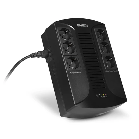 ИБП SVEN UP-L1000E, линейно-интерактивный, AVR, 1000ВА, 510Вт, 6 евро розеток... фото 6