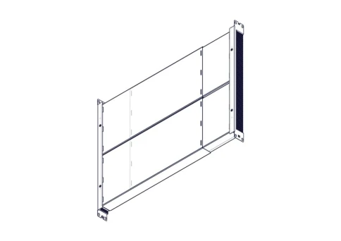 Longitudinal cable channel for cabinets of the Uniprom series, 1U, bla фото 6