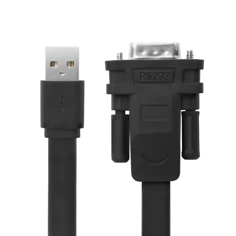 Greenconnect 1.0м плоский, черный, 28/26 AWG, USB 2.0 AM / DB9 RS-232 фото 3