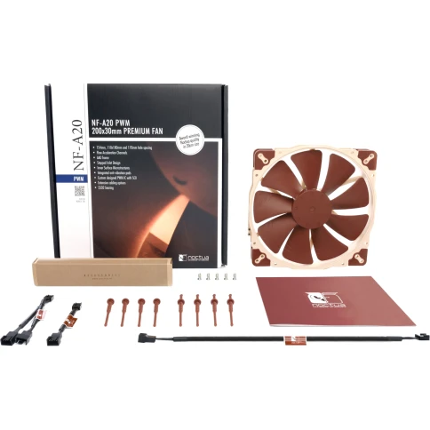 Кулер для корпуса/ Case Cooler Noctua NF-A20 PWM (200x200x30mm, 4-pin... фото 4