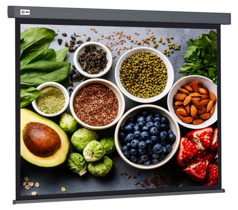 Экран Cactus 150x150см Wallscreen CS-PSW-150x150 1:1 настенно-потолочный рулонный белый фото 1