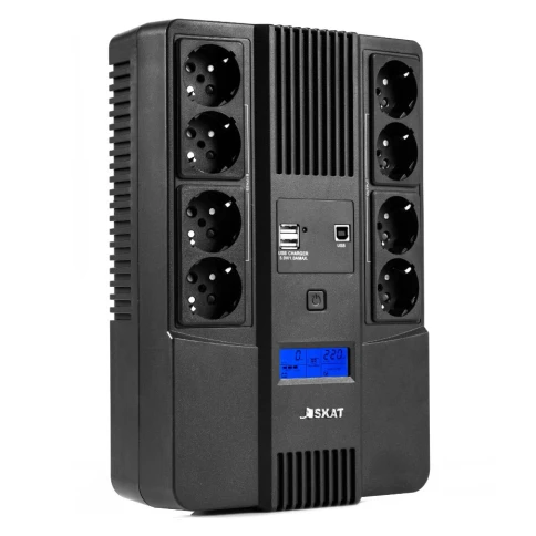 ИБП Smart King Pro+ SRT-3000A LCD, линейно-интерактивный, 3000ВА, 2700Вт, LCD, Rack/Tower, 8 розеток IEC320 C13 и 1 розетка C19 с резервным питанием, USB, RS-232, слот под SNMP карту, EPO, защита RJ45, ШхГхВ 428х669х84мм., вес 36.8кг./ UPS POWERCOM SRT-30 фото 10