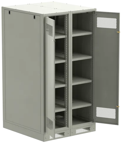 ITK LINEA B Шкаф (пустой) 1700х900мм дверь двуст. мет. сер. фото 1