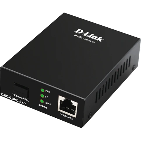 Трансивер/ DMC-G20SC-BXD WDM Media Converter 1000Base-T to 1000Base-LX, SC, Single-mode,... фото 1