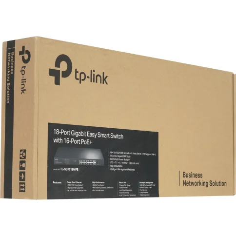 Коммутатор/ 18-port Gigabit PoE Smart switch, 16 RJ45 PoE ports 10/100 фото 7