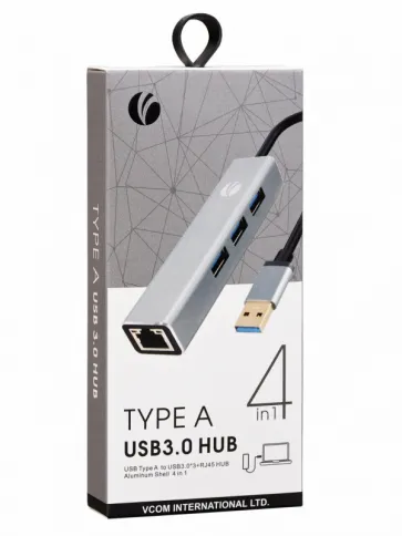 Переходник/ Переходник USB 3.0 -->RJ-45 1000Mbps+3 USB3.0, Aluminum Sh фото 2