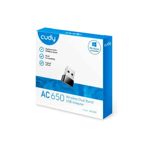 Адаптер Wi-Fi/ 650Mbps Wi-Fi USB Adapter, Mini Size, 433Mbps at... фото 4