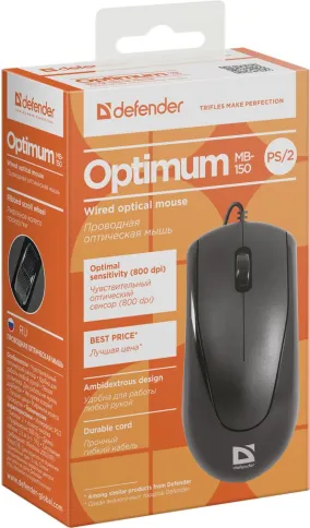 Defender Optimum MB-150 черный фото 4