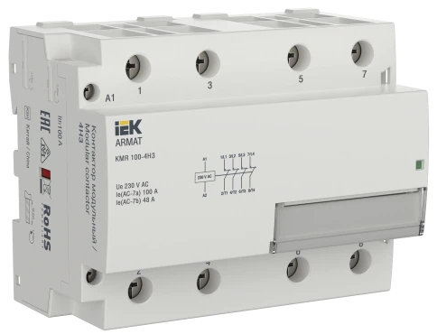 ARMAT Контактор модульный KMR 100А 230В AC 4НЗ IEK фото 1
