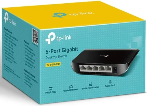 Коммутатор/ 5-port Desktop Gigabit Switch, 5 10/100/1000M RJ45 ports, plastic... фото 7